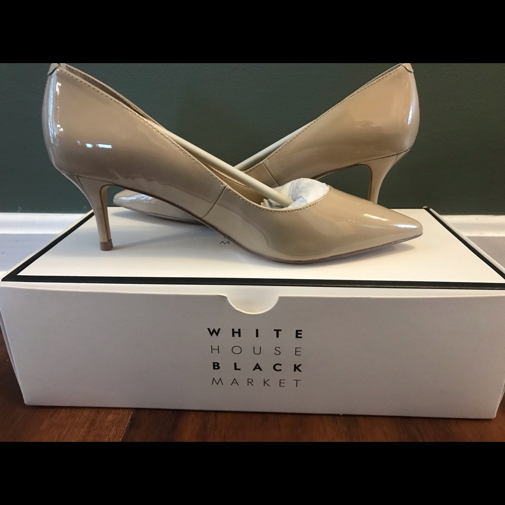 WHBM Nude Kitten Heels- PHOEBE
